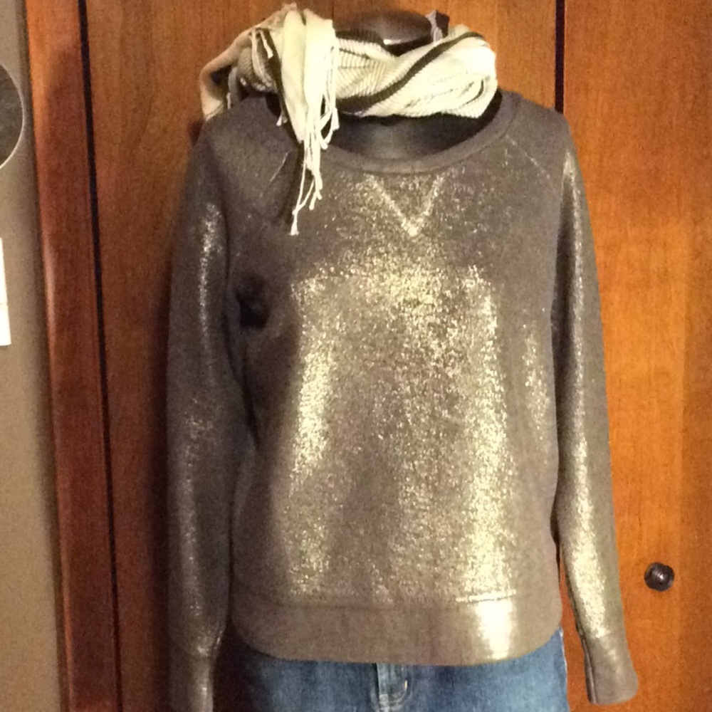 Armani Jeans Silver Sweater EU Sz 44 (Large)